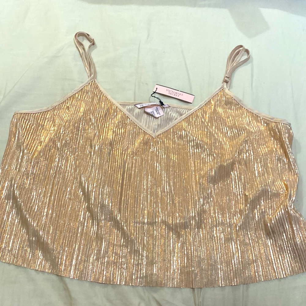 victoria's secret pink shiny blouse